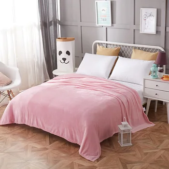 

Good Quality pink bedspread blanket High Density Super Soft Flannel Blanket to on for the sofa/Bed/Car Portable Plaids