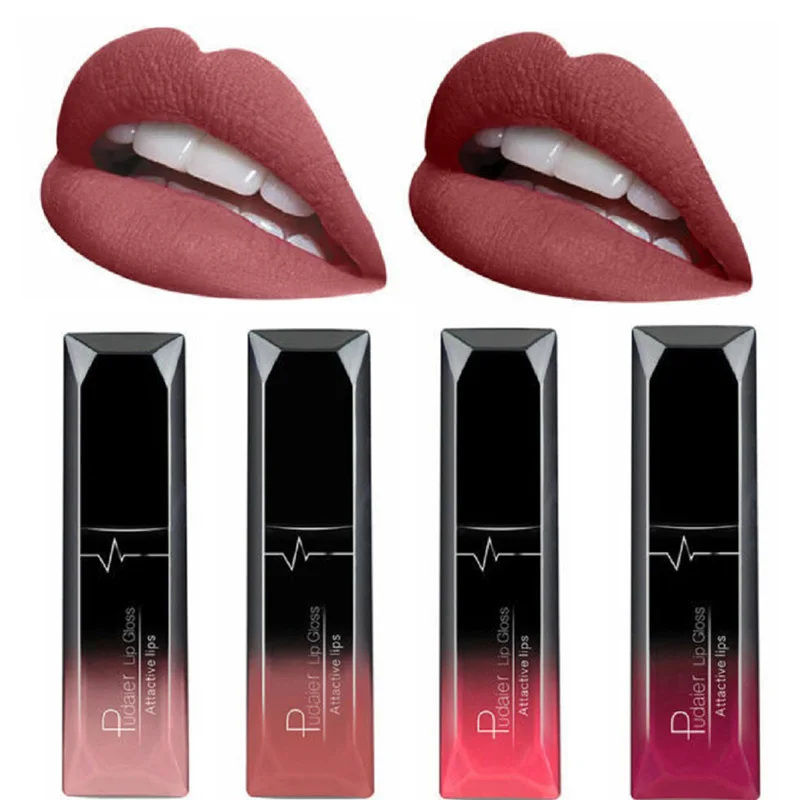 

Hot Sales Waterproof Liquid Lipstick Makeup Lip Gloss Metallic Matte Lipstick Cosmetic Sexy Batom Mate Lip Tint Lasting 24Hours