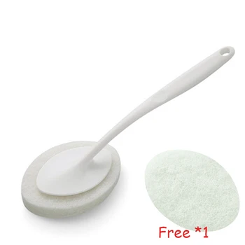 

1 PCS Household Long Handle Sponge Brush Clean Brush Bathroom Bathtub Brush Toilet Tile Floor Brush Kitchen Cleaning Sponge Wipe