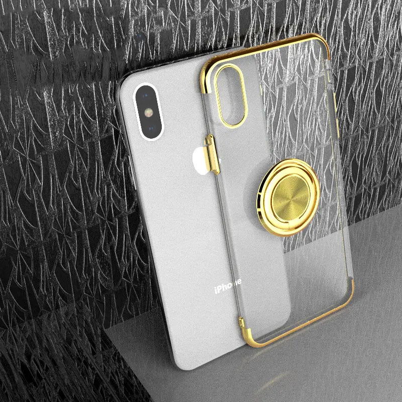 Gold Мягкий чехол для iPhone 11 Pro Max 11Pro XS Max XS X XR 8 7 6 6S Plus, Прозрачный ударопрочный чехол для Apple - Цвет: Gold