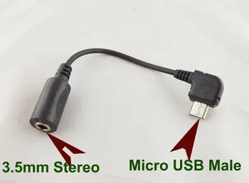 

10pcs Micro USB Male To Stereo 3.5mm Female Car AUX Out Cable for Galaxy S4 Note2 S5 11cm