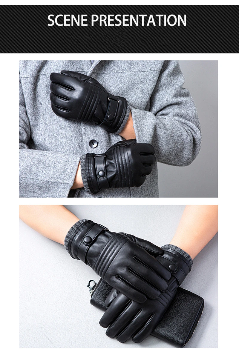 Waliicorners Goatskin Leather Windproof Warm Touchscreen Gloves Men Genuine Leather Gloves 7 H6a6b294321da4ef383e96e2aaf58954e8