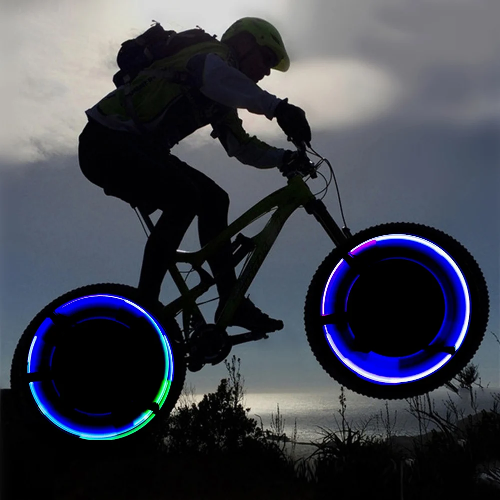 6 шт. цветной светодиодный светильник для велосипедного колеса светящийся