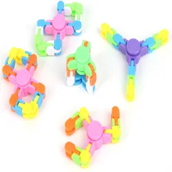 gyroscope de précision loisirs créatifs adults jeux anti stress Wacky pistes Fidget Toy, 2 pièces, bricolage, Joint pliant rotatif à 4 angles, Joint de doigt, gyroscope, bloc de construction de chaîne, Spinner 