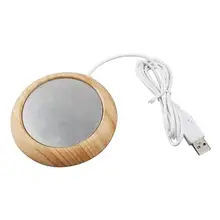 Деревянные зерна нагреватель Coaster 5 Вт USB портативный чашка бутылка грелка коврик для чая кофе напиток нагреватель кружка коврик бутылки аксессуары