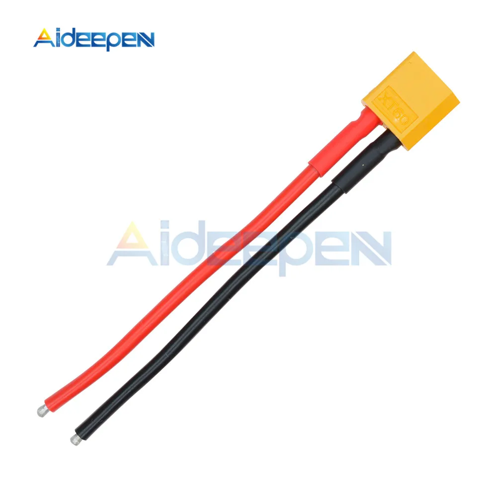Connecteur XT60 mâle femelle avec fil silicone 14AWG 10cm, idéal pour batteries de modélisme