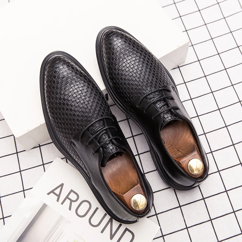 

Luxury Brand Men Shoes Black Split Leather Mens Shoes Formal Social Club Boss Sneakers All Seasons Designer Mens Shoes