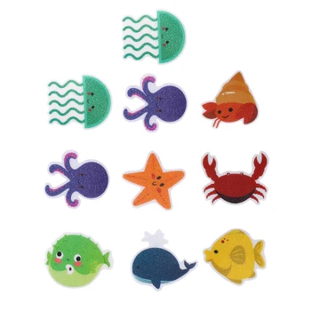 

20pcs Marine Animal Stickers Cartoon Bathtub Stickers Slip Prevention Decals Self-adhesive Tub Pasters