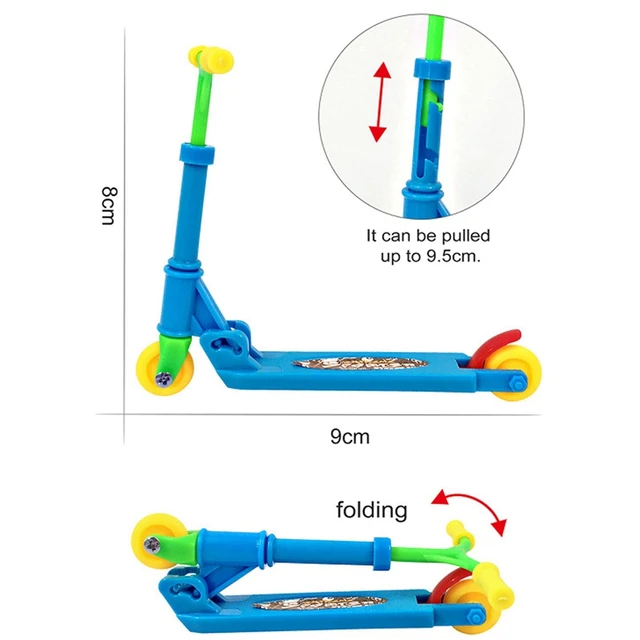 Mini Simulation Finger Scooter Skateboard Model For Kids Children's Educational Two-wheel Scooter Folding Scooter Toys Gifts 5