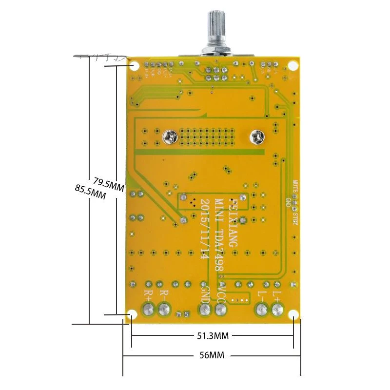 KYYSLB DC12-32V 100 Вт* 2 TDA7498 усилитель класса D плата HIFI усилитель мини 2-канальный цифровой усилитель мощности плата 4-8 Ом
