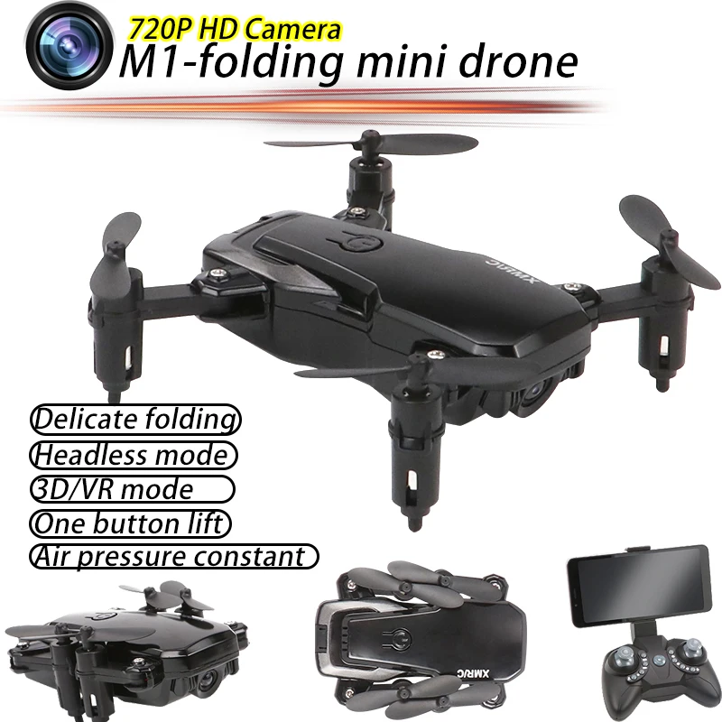

M1 Mini Drone With Camera Hd Wifi 1080P FPV Foldable Quadcopter Rc Helicopter Quadrocopter Toys Drones Kid's Toys