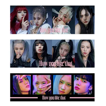 

1PCS KPOP LISA JENNIE How You Like That New Album Support Hand Banner Fabric Hang Up Poster For Fans Collection Gift