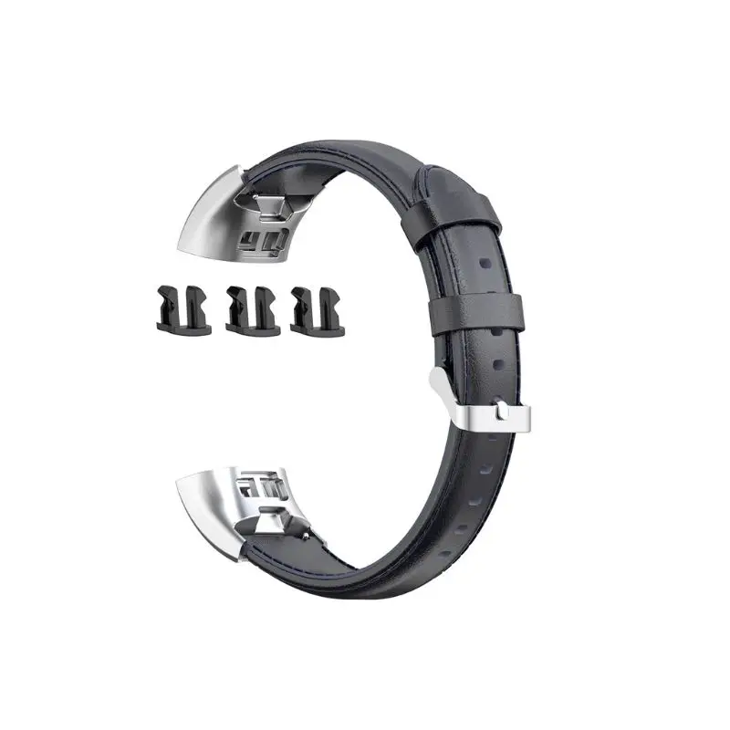 Сменный кожаный ремешок для часов huawei Band 3/Band 3 Pro/TER-B09/TER-B29 Смарт-часы - Цвет: Dark Blue