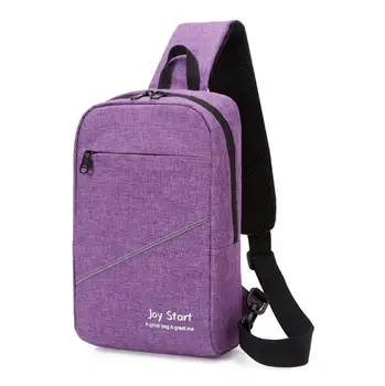 

Unisex Bag New Simple Chest Bag Leisure Travel Shoulder Bag Outdoor Portable Riding Diagonal Bag External USB Charging
