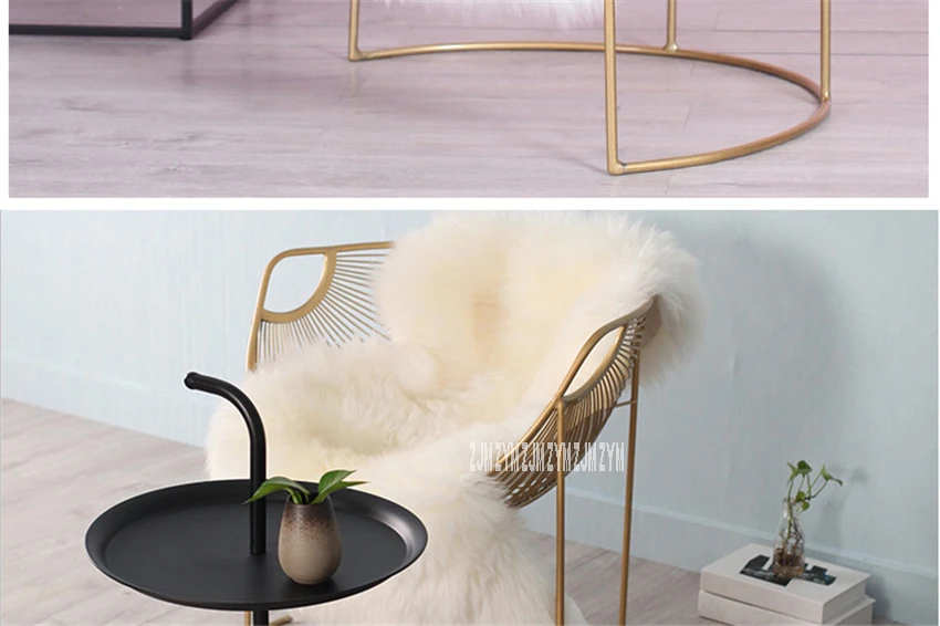 Металлический каркас, железный стул для отдыха, современный простой креативный железный стул, домашний, для гостиной, ленивый, для одного кабинета, балкон, золотистый стул
