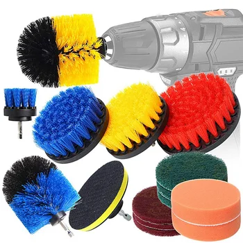 

All Purpose Power Scrubber Cleaning Kit, Drill Brush Attachments Set Including Scrub Pads & Sponge for Grout, Tiles, Sinks, Bath