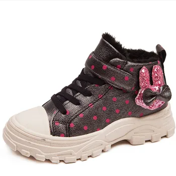 

Girls Boots Winter Fur Warm Littler Kids Ankle Boots For Girls Cute Princess School Shoes Boots Girls Size 26-37