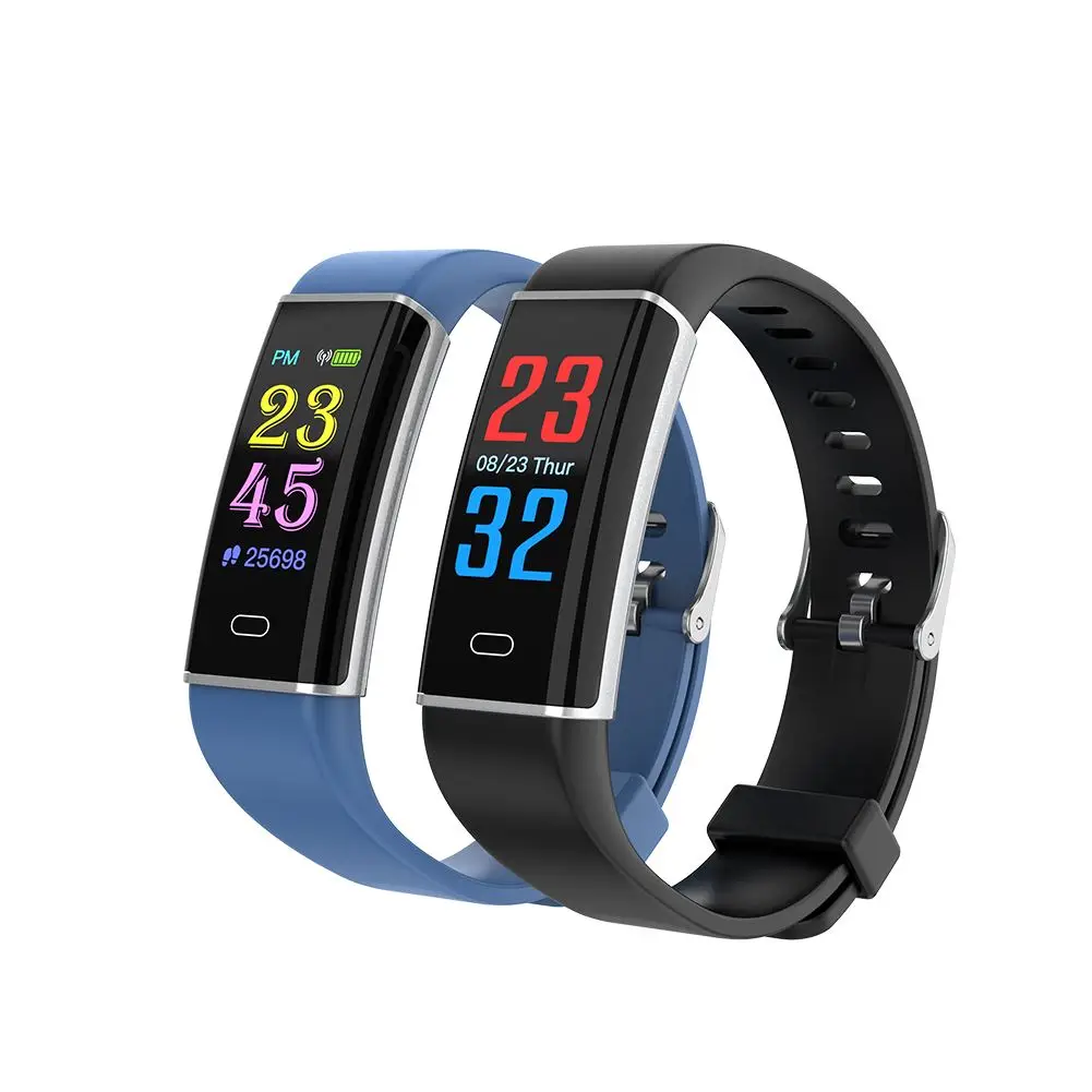 

D12 Bluetooth Smart Wristbands Color Screen Heart Rate Blood Pressure Monitoring Smartband Message Reminder Smart Bracelet