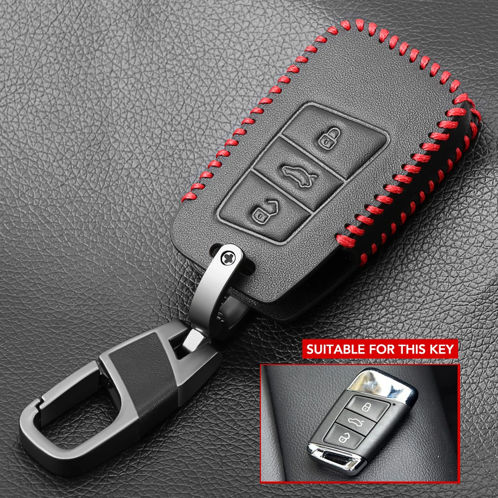 Key Case Cover Key Case Flip Key Fob Shell Car Key Shell for VW Volkswagen Polo Golf Passat Beetle Caddy T5 Up Eos Tiguan Seat For Skoda