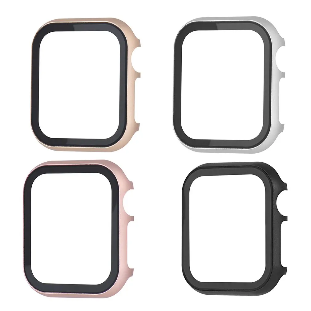 Metal Case+ Tempered Glass Film For Apple Iwatch Stainless Steel Material Lightweight And Flexible Items