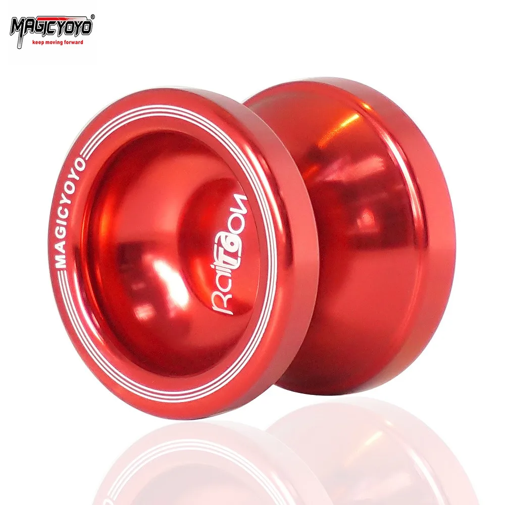 Лидер продаж Magicyoyo T6 Радужный не реагирующий йо Профессиональный Металлический сверкающий отделка йо-йо детские игрушки и подарок для детей - Color: RED