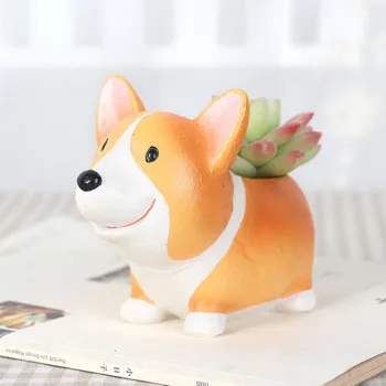 

Vase Home Flower Living Room Modern Creative Cartoon Corgi Dog Shape Home Decoration Storage Utensils #YL10