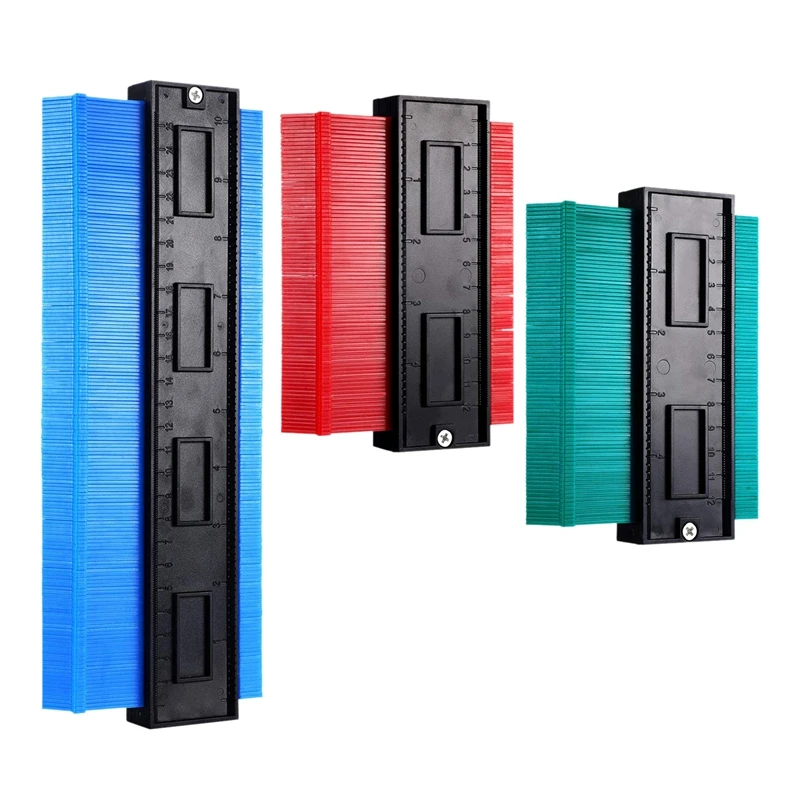 

3 Pieces Contour Gauge Plastic Profile Gauge Multifunctional Shape Duplicator Edge Shaping Measure Ruler for Precise Measurement