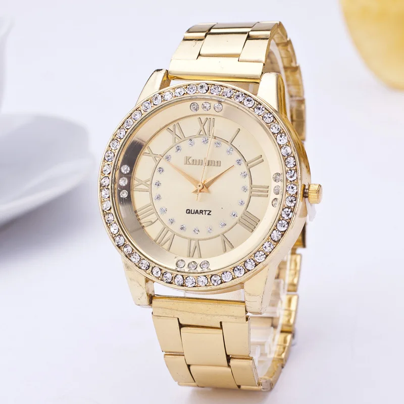 

2019 Luxury Top Brand Quartz Watches Men & Women Diamond Rose/Gold Watch Stainless Steel Analog Fashion Watch For Gift Clock