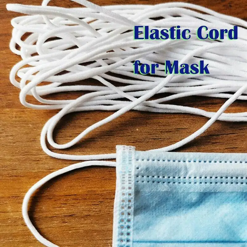 3MM 100 Meters White Black Thin Round Elastic Bands Elastic Rope For Masks Garment Elastic Tape For DIY Sewing Accessories 4 3MM 100 Meters White Black Thin Round Elastic Bands Elastic Rope For Masks Garment Elastic Tape For DIY Sewing Accessories 4