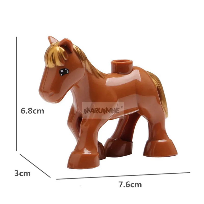 MARUMINE Bricks Classic Zoo Animal Series Dinosaur Whale Horse Dog Big Particle Classic Building Blocks Children Educational Toy diy house kits Model Building Toys