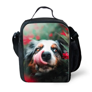 

THIKIN Cute Dogs with Woods Print Lunch Bags for Women Children 3D Animals Pattern Lunchbag Food Box Lancheira 2020 New Style