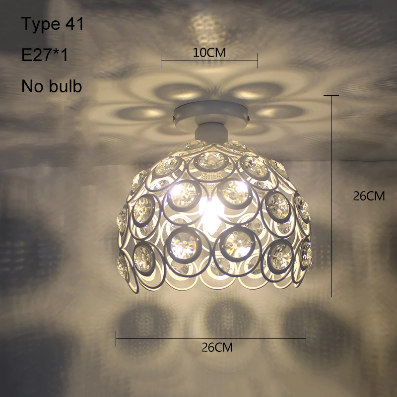 Type 41 no bulb Современные потолочные светильники, хрустальные плафоны, винтажный потолочный светильник для столовой, плафон для гостиной, лофт, Lamparas De Techo, современный - Цвет корпуса: Type 41 no bulb