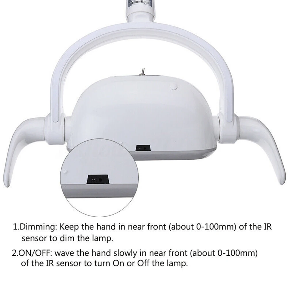 Светильник со съемной ручкой, легко устанавливается, светодиодный светильник для ухода за зубами, стоматологическое кресло без теней 6300K 15W
