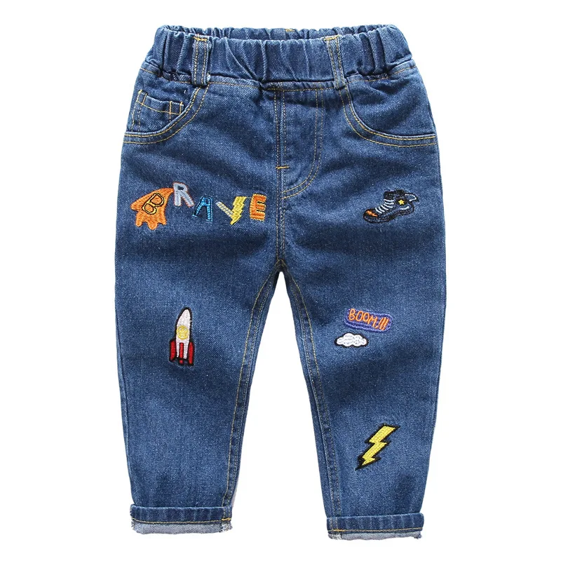 IENENS/трендовые повседневные джинсы для мальчиков джинсовые штаны для маленьких мальчиков детские узкие длинные штаны одежда для малышей