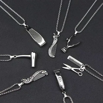 

Men's and women's trendy titanium steel pendant necklace on Instagram goth jewelry stainless steel mens hip hop jewelry