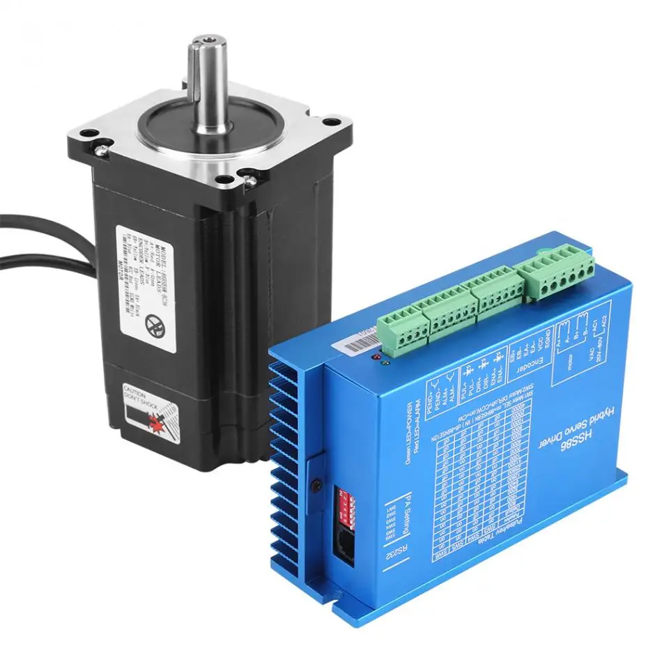 

Closed-Loop Servo Motor Set HSS86 Hybrid Servo Driver + NEMA 34 Closed-Loop High Speed Stepper Servo Motor 8N.m 0~3000RPM