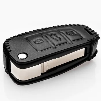 

car genuine leather key case for audi a4 a6 q3 a3 q5 q7 r8 tt key holder