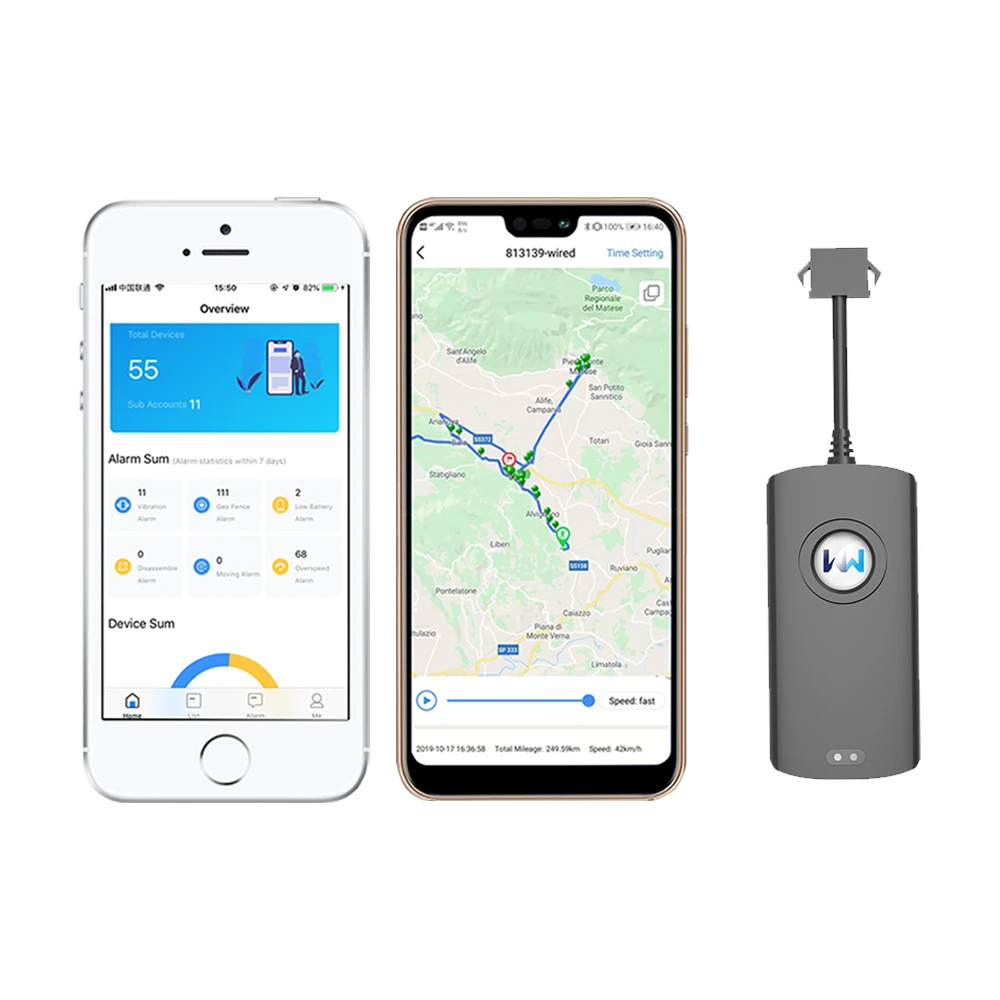 Wired 4g vehicle tracker Engine shut-off GPS with APP tracker for car