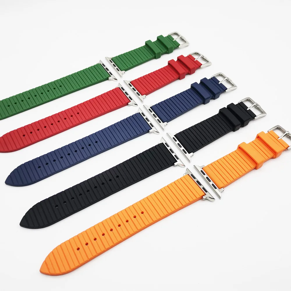 Силиконовые полосы для Apple watch Series 5 4 3 2 1 40 мм 44 3D полоса Ремешок Браслет iWatch 38 42