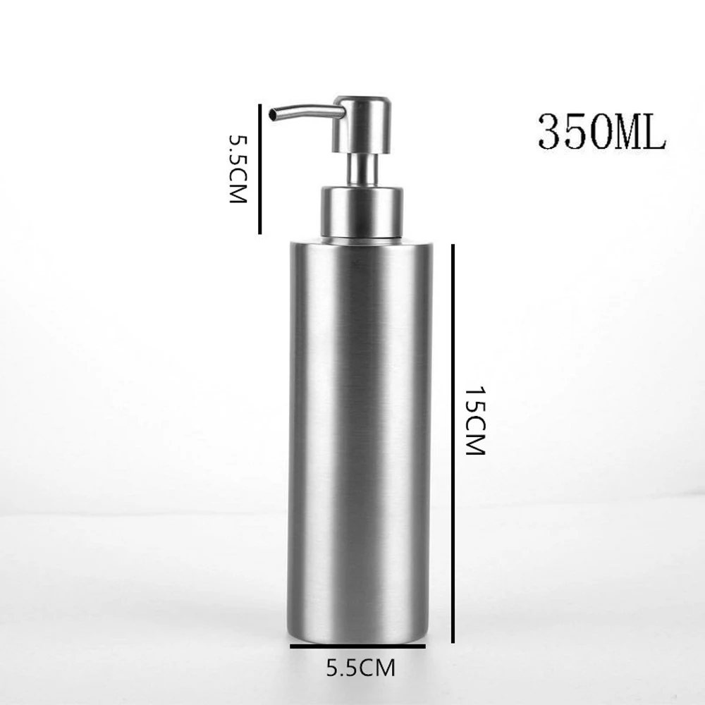 Диспенсер для мыла из нержавеющей стали, дезинфицирующее средство для рук, высокое качество, бутылка для эмульсии, приспособление для ванной комнаты, оборудование для ванной комнаты - Цвет: 350ml