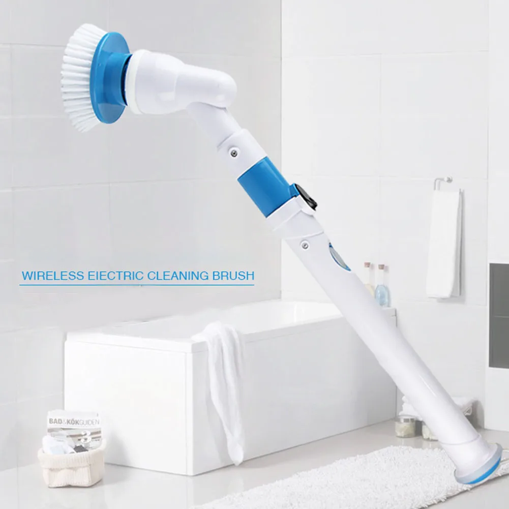 

Tools Charging Household Automatic Rotation Bathroom Cleaning Brush Wireless Electric 120 Degree Dust Remove Telescopic Handle