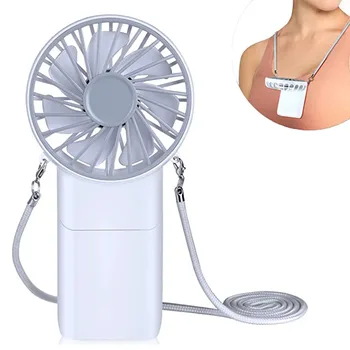 

LED Light Neckband Lazy Neck Hanging Style Dual Cooling Fan USB Colorful Portable Handheld Fan Low Noise Multi-function