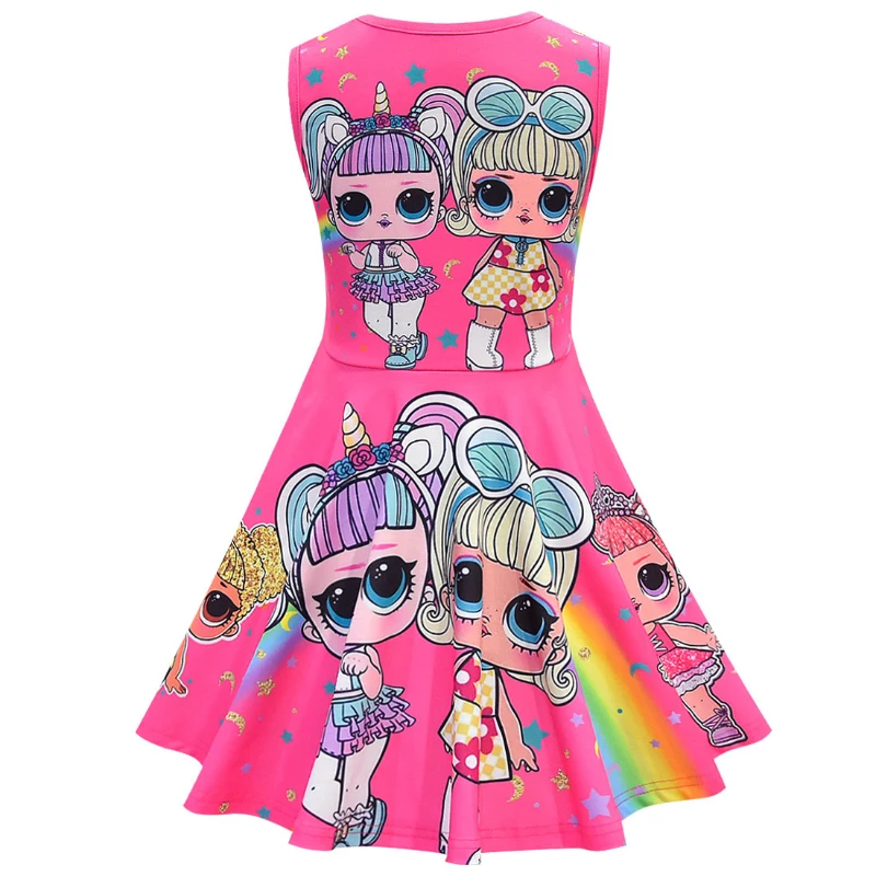 designer clothing sets Lol Surprise Doll Summer Dresses for Girls Cute Princess Dress Cartoon Children's Clothes Sleeveless Kids Clothing Vestidos women's clothing sets	