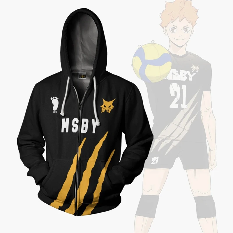 Anime Costumes Anime Costumes Haikyuu!! Cosplay Coats Shoyo Hinata Jackets High School Volleyball Team Sportswear Adult Zipper Jacket police woman costume Cosplay Costumes