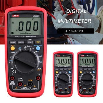 

UNI-T True RMS Digital Multimeter AC DC Voltage Current Meter Ohm Capacitance Tester UT139A UT139B UT139C Auto/Manual Range NCV