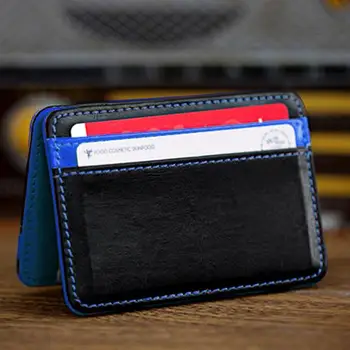 

2019 New Card Package Mini Neutral Magic Bifold Leather Wallet Card Holder Wallet Purse Things Wallet#20