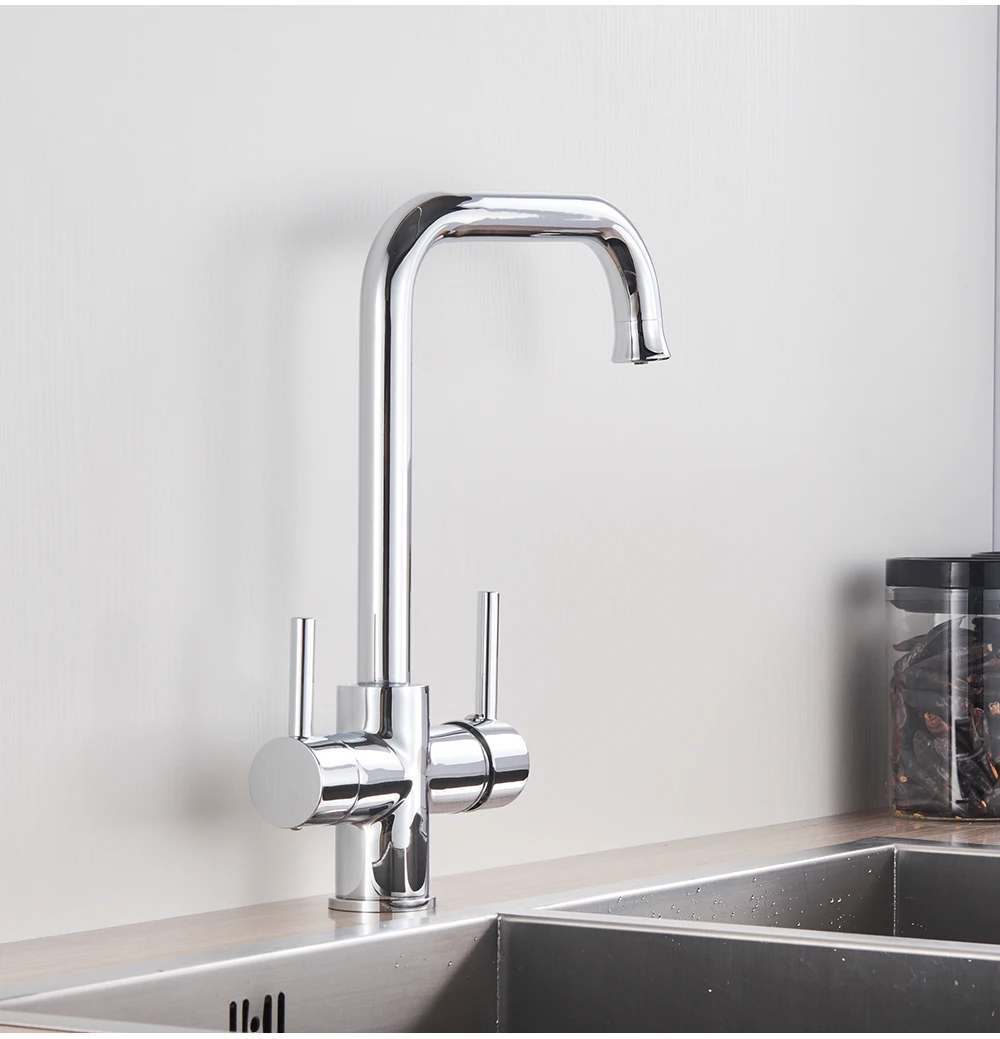 smart faucets POIQIHY Water Filter Tap Kitchen Faucets Brass Mixer Drinking Kitchen Purify Faucet Kitchen Sink Tap Water Tap Crane For Kitchen pantry cabinet