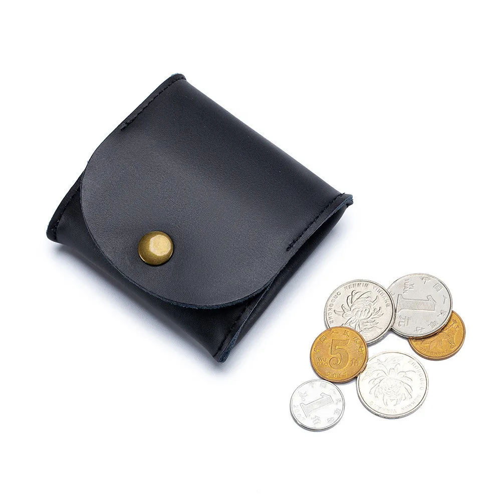 6 Color portable Genuine Leather Coin Purse Vintage Design Individuation Earbuds Earphone Holder Pouch For Women Men mini Wallet