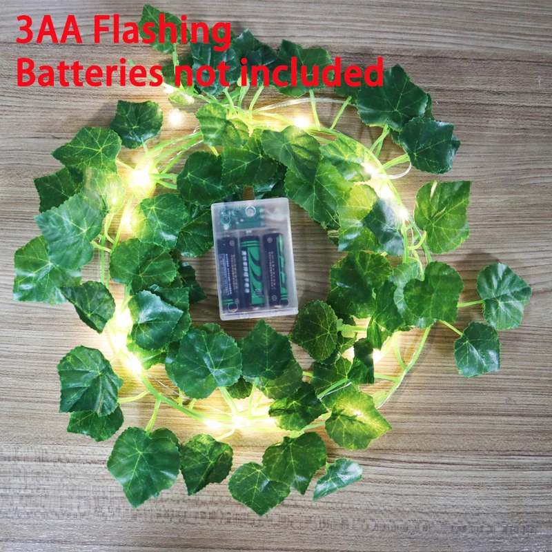 Fake Ivy with Light Strings Vines Artificial Ivy Leaf Plants LED