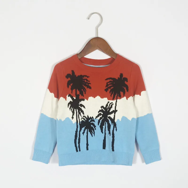 BOBOZONE кокосовое дерево полосатый свитер для детей мальчиков и девочек